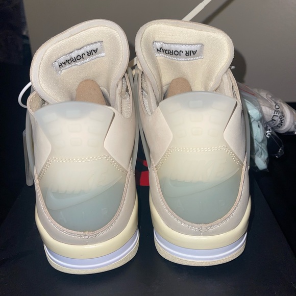 Jordan 4 Off White “Sail” SIZE 10 DEADSTOCK NEVER WORN STOCK X VERIFIED - Picture 3 of 8
